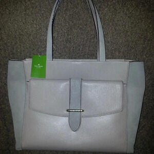 KATE SPADE-Roselyn-Hunts Place-Moussfrost-Suede/Leather Large Tote-NWT